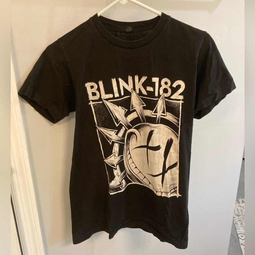 Blink 182 Tour 2017 Band Tee Graphic Black White Tultex Small